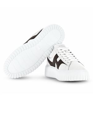 Hogan H-Stripes White Brown sneakers HOGAN | HXM6450FE91QZB371R