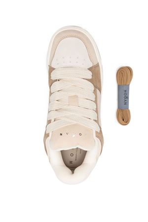 beige leather sneakers HOGAN | HXM6670FL40TQC0SA1