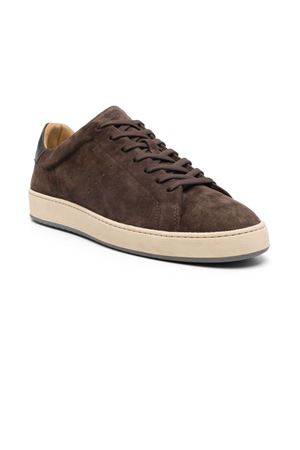 sneakers in pelle marrone HOGAN | HXM6720FL6FTQ83523