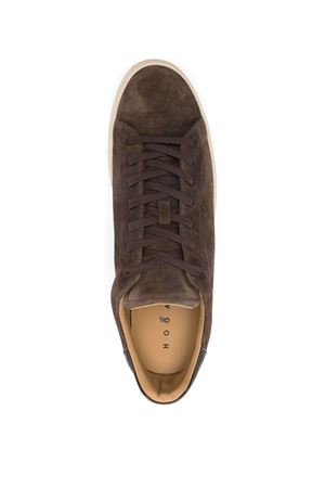 sneakers in pelle marrone HOGAN | HXM6720FL6FTQ83523