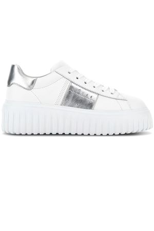 white leather H-stripes sneakers HOGAN | HXW6450FK5TRMW0351