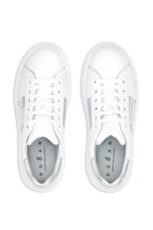 white leather H-stripes sneakers HOGAN | HXW6450FK5TRMW0351