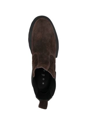 brown leather boots HOGAN | HXW6740FM00BYES808