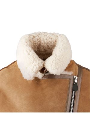 Brown sleeveless shearling biker HOGAN | KJW1049026PWNOS002