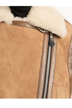 Brown sleeveless shearling biker HOGAN | KJW1049026PWNOS002