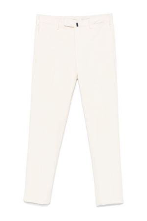 Pantaloni a coste in cotone bianco INCOTEX | 1W003040927002