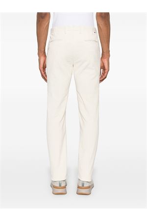 Pantaloni a coste in cotone bianco INCOTEX | 1W003040927002