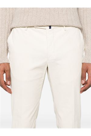 Pantaloni a coste in cotone bianco INCOTEX | 1W003040927002