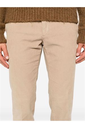 Beige stretch-cotton corduroy trousers INCOTEX | 1W003040927424