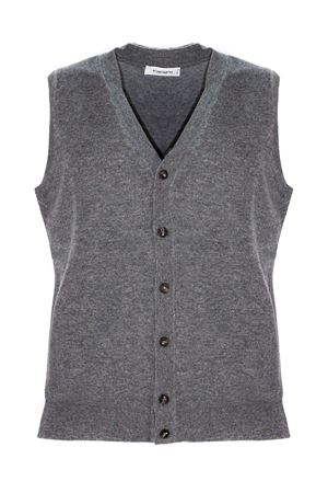 Grey wool and cashmere blend waistcoat KANGRA | 90010700420