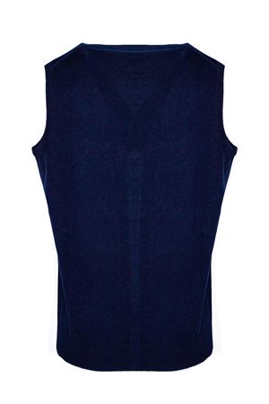 Gilet in misto lana e cashmere blu KANGRA | 90010700692