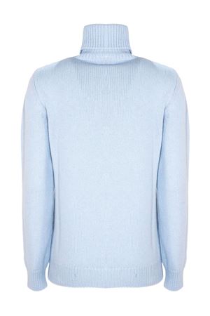 Maglia collo alto in misto lana e cashmere azzurro KANGRA | 97500500684