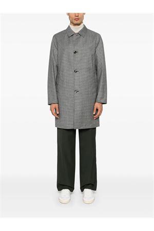 Black and grey virgin wool blend coat KIRED | WPEAKW7881401000.