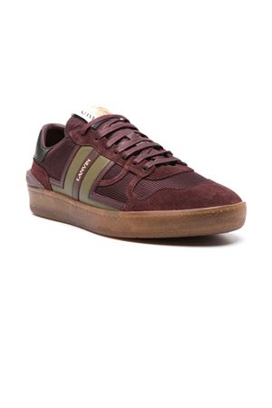 Sneakers Clay in camoscio bordeaux LANVIN | FMSKDK00NAST3940