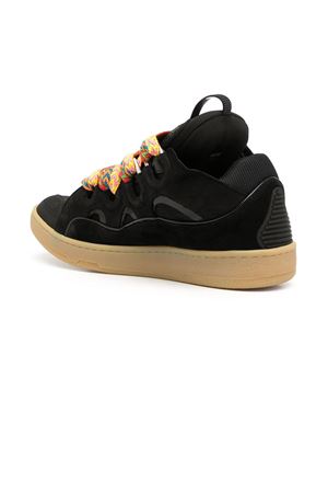 Sneakers chunky in pelle scamosciata nera LANVIN | FMSKRK11DRA210