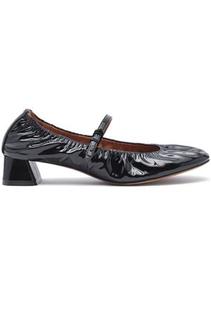 Black calf leather ballerinas LANVIN | FWBAMB04GLOSH2410