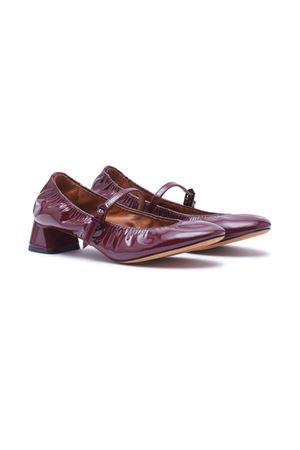 Bordeaux calf leather ballerinas LANVIN | FWBAMB04GLOSH2439