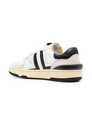 White Leather and Mesh Clay Low Top Sneakers LANVIN | FWSKDK00NAS10010