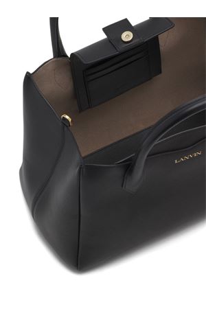 Borsa tote in pelle di vitello nero LANVIN | LWBGSC01PIGR10