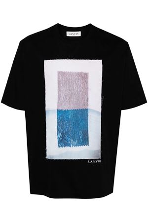 T-shirt in cotone nero LANVIN | RMTS0010J15310