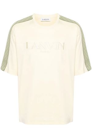 T-shirt in cotone giallo pastello LANVIN | RMTS0026J196514