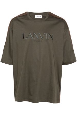 T-shirt in cotone marrone LANVIN | RMTS0026J196675