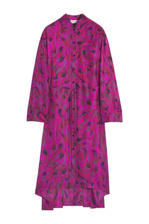 Abito lungo plissettato fucsia LANVIN | RWDR0049599259