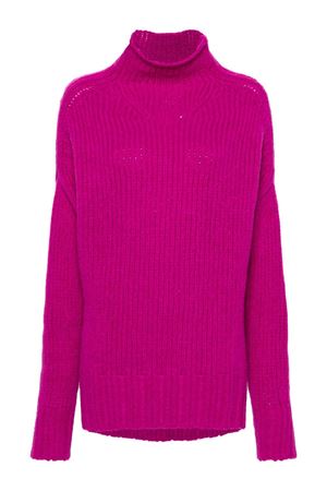 Fuchsia pink virgin wool blend sweater LANVIN | RWPO0034K03959