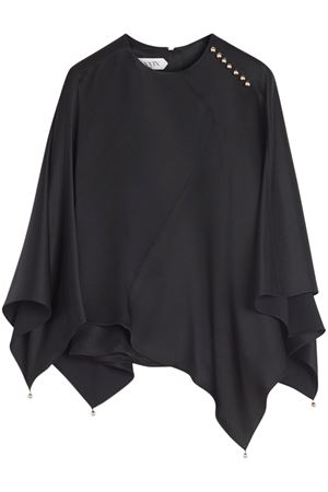 Black asymmetric top LANVIN | RWTO00083421H2410