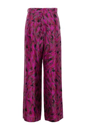 Fuchsia silk trousers LANVIN | RWTR0010599259