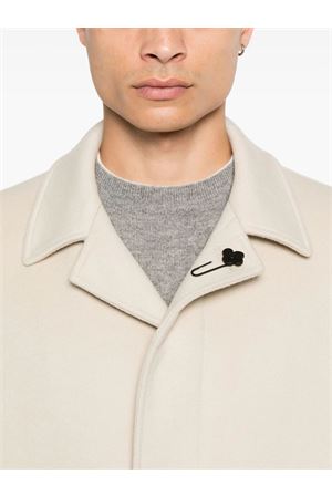 Ivory white virgin wool Coat LARDINI | IV23223IVC63605120