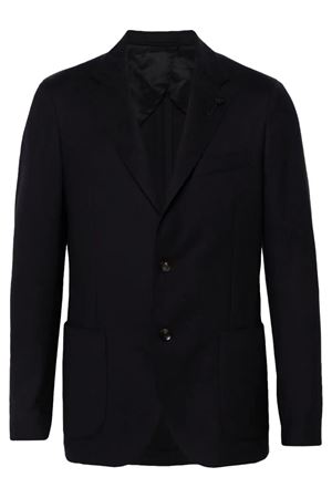 Oxford blue virgin wool blazer LARDINI | IV528AEIVSF63408850