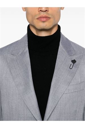 Grey virgin wool cashmere and silk blazer LARDINI | IV688AEIVSF63526900