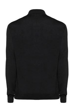 Black virgin wool polo shirt MALO | UXD126F2Z10E516