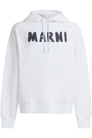 White cotton hoodie MARNI | FUMU0137P2USCX25LOW02