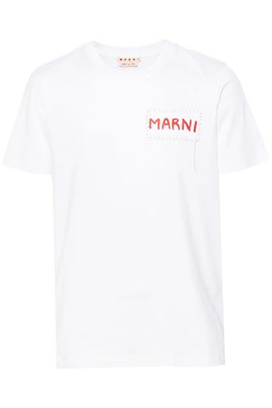 White cotton T-shirt MARNI | HUMU0198X0UTC0170AW01