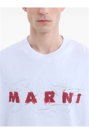 White cotton T-shirt MARNI | HUMU0223PVUSCW95LOW01