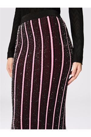 Gonna lunga rigata a costine con paillettes MISSONI | DS24WH1BBK042LS4166