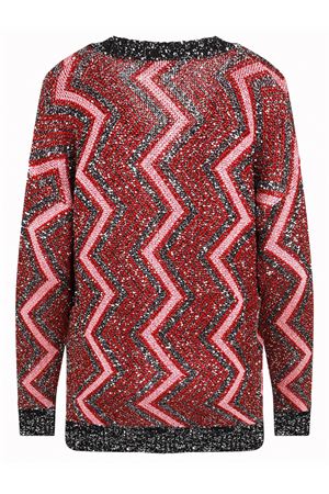 Cardigan oversize con macro zig zag e paillettes MISSONI | DS24WM1FBK042IS4165