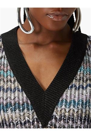 Multicolor V-neck sweater MISSONI | DS24WN0KBC004MSM9EL