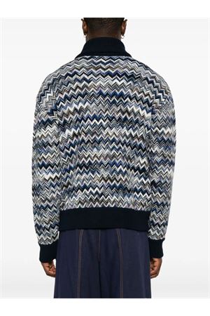 Blue and white wool cardigan MISSONI | US24WM0EBC004OS72G9