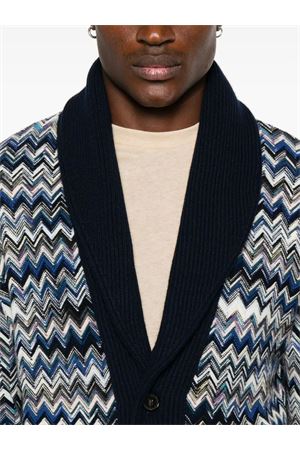 Blue and white wool cardigan MISSONI | US24WM0EBC004OS72G9