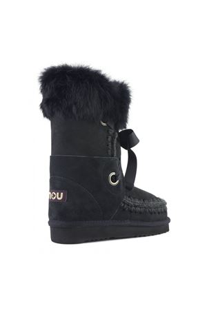 Black sheepskin Eskimo Lace e Fur MOU | FW101004ABKBK