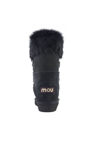 Black sheepskin Eskimo Lace e Fur MOU | FW101004ABKBK