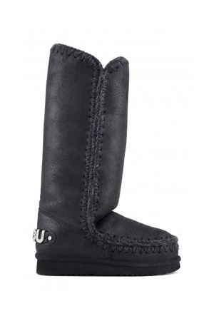 Eskimo 40 in pelle nero screpolato MOU | FW101052BCBKG