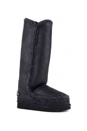 Eskimo 40 in pelle nero screpolato MOU | FW101052BCBKG