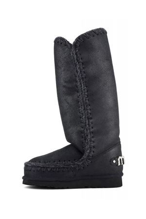 Eskimo 40 in pelle nero screpolato MOU | FW101052BCBKG