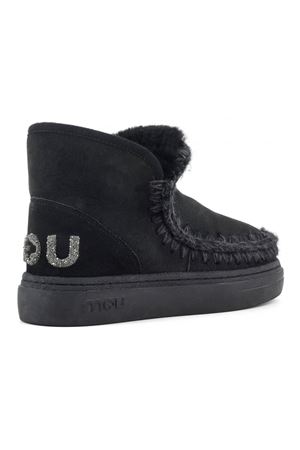 Eskimo sneaker bold in pelle nera MOU | FW411001ABKBK