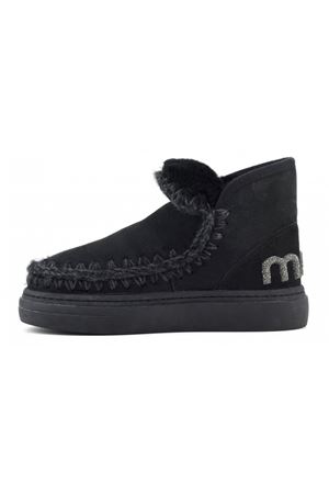 Eskimo sneaker bold in pelle nera MOU | FW411001ABKBK