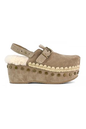 Clog backstrap in montone grigio MOU | FW611001AELGRY